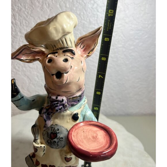 Blue Sky Heather Goldminc "The Love Chef" Pig Figurine 2000 Collectible Bar B Q - Picture 7 of 8
